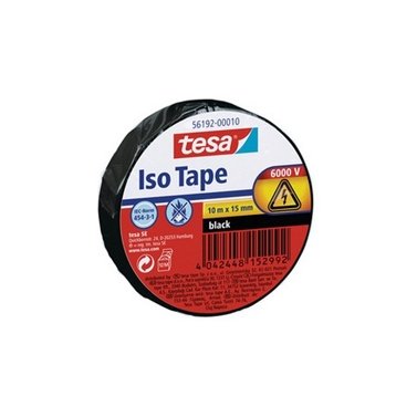 Tesa isoleringstape 15 mm x 10 m - sort