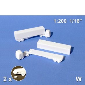 Lastbil med stort lad 1:200, 2 stk