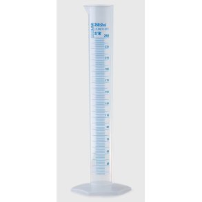 Mlecylinder i plast, 250:2 ml.