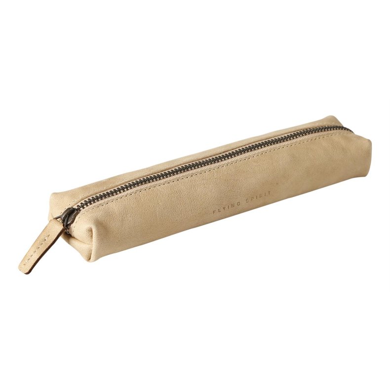 Mini penalhus i lder - 19cm - Beige