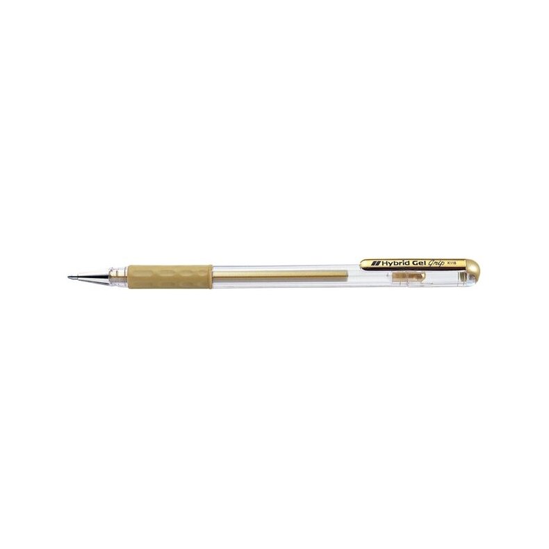 Pentel Hybrid Gel Grip K118LW - Guld - 0.8mm