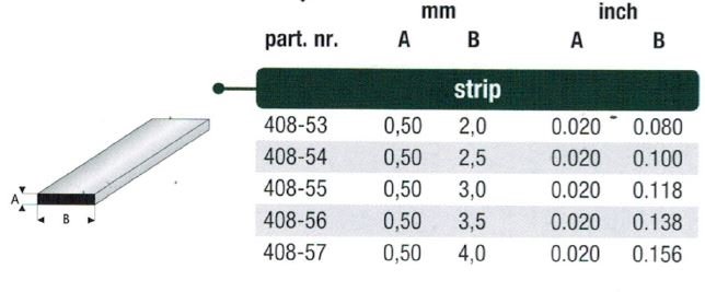 Rektangulr stang styren - 100 cm