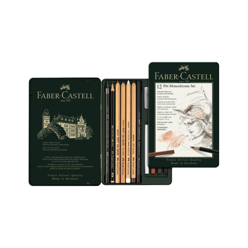 Faber-Castell Pitt Monochrome St 12 dele