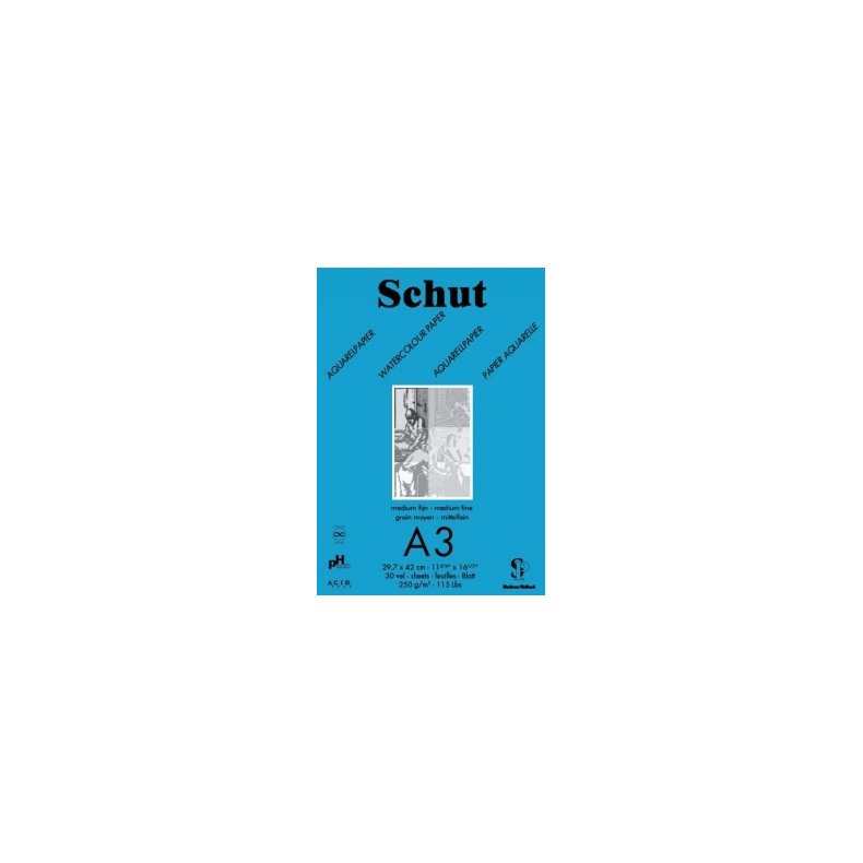 Schut A3 Akvarelblok - 250 g/m2 - Syrefri