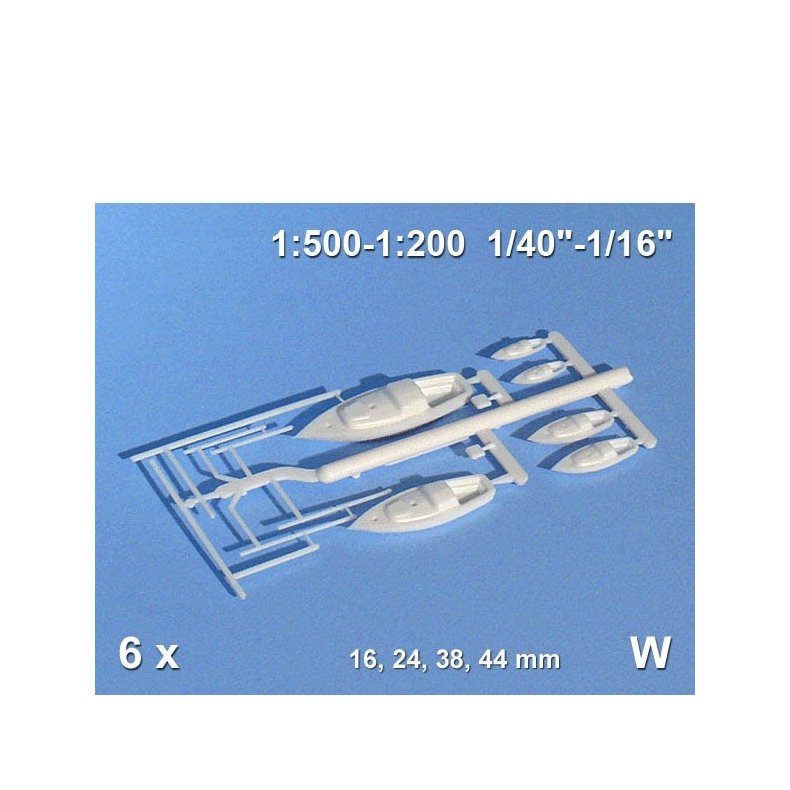 Sejlbde 1:500-1:200, 6 stk.