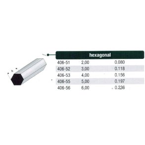 Sekskantet stang styren - 100 cm