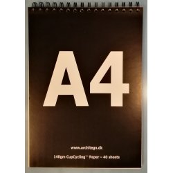 Architegn skitseblok m. spiralryg - 140gm - 40 ark