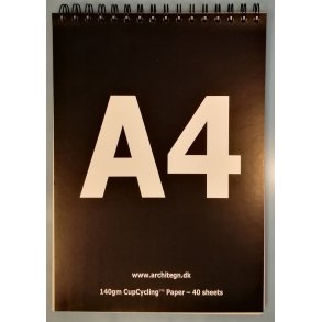 Architegn skitseblok m. spiralryg - 140gm - 40 ark