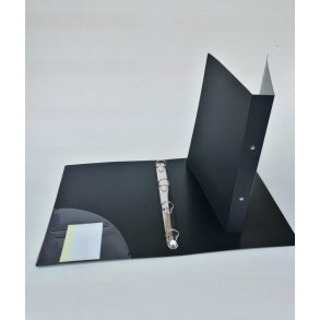 A4 ringbind i sort plast