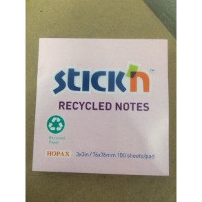 Stick'n Recycled Notes - 76x76mm - Lyserd