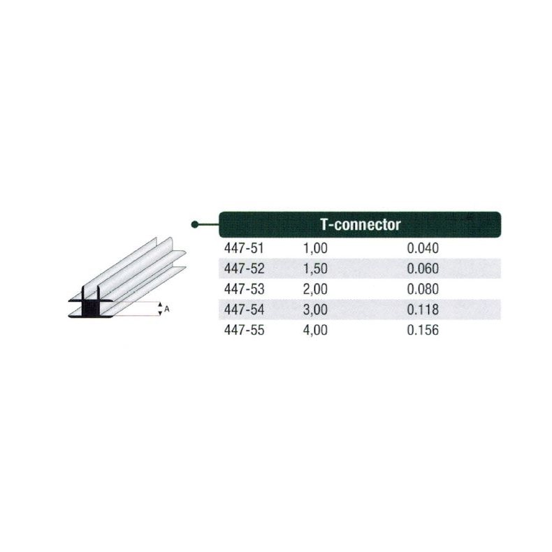 T-connector styren - 100 cm