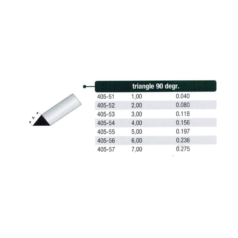 Trekant stang 90 grader, styren - 100 cm