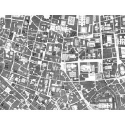 "Nolli kortet" - Giambattista Nolli/1748 - genoptryk - 176x208cm