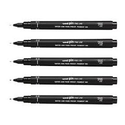 Uni Pen Fineliner - Black
