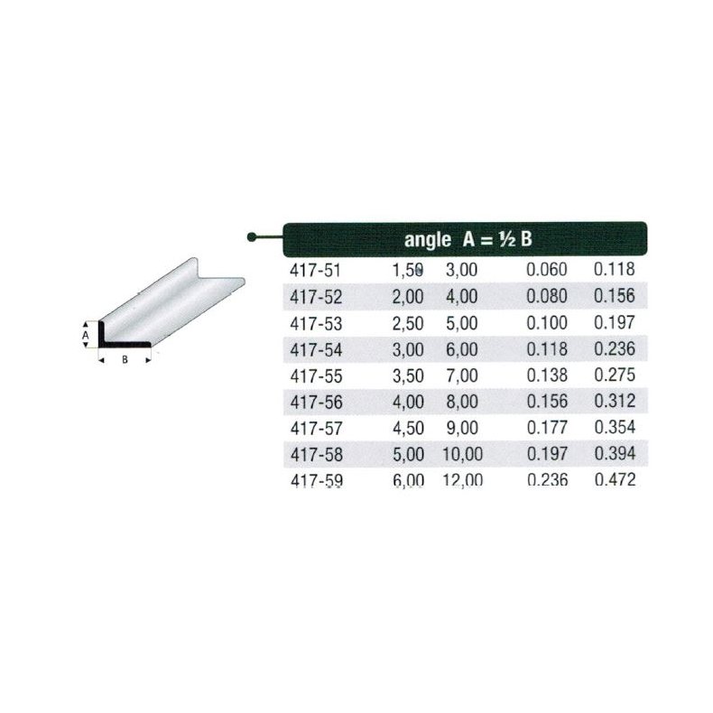 L-profil styren - 100 cm