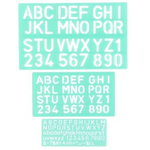 Linex bogstavsskabelon - 10, 20 og 30mm