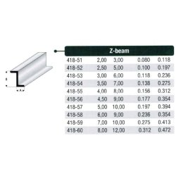 Z-profil styren - 100 cm